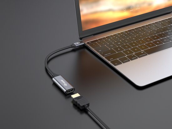 Equip 133491 video adapter - USB-C naar HDMI - 0,15m - Zwart