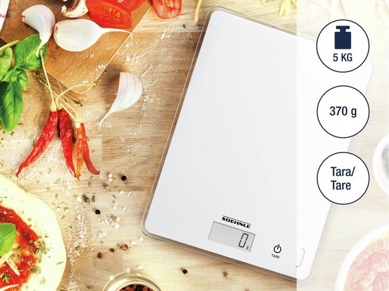 Soehnle Compact 300 keukenweegschaal - digitaal tot 5 kg - Wit