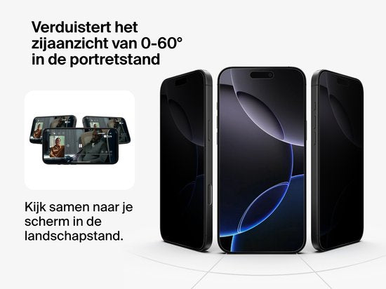Belkin InvisiGlass screenprotector - iPhone 16 Pro Max - antimicrobieel privacy