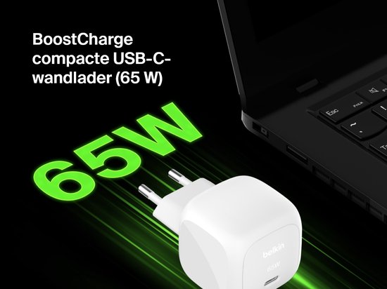 Belkin USB-C Wall Charger - 65W Universal - laptop/tablet/smartphone