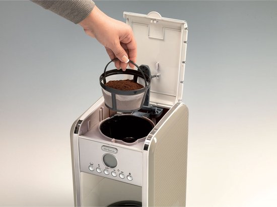 Ariete 1342/03 koffiezetter - vintage 12 kops - 24 uurs timer warmhoudplaat - Beige