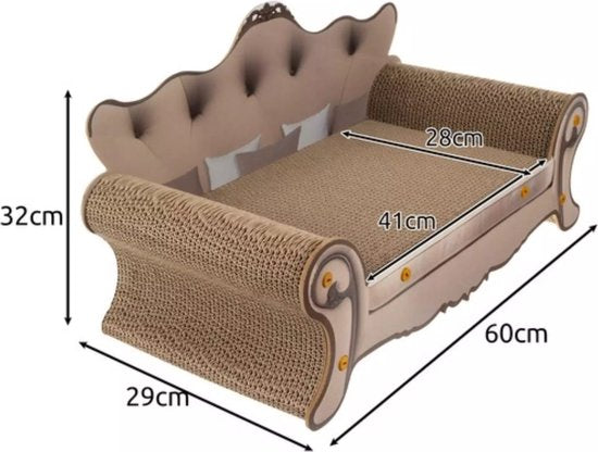 Purlov cat scratching sofa - MDF and cardboard