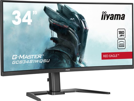 Iiyama G-Master monitor - 34 inch WQHD curved - VA 180Hz verstelbaar - GCB3481WQSU-B1