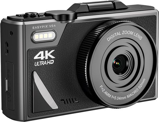 Easypix V64 Flip Compact Camera - Flip Screen - Black