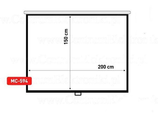 Maclean Projector Screen - MC-594 - 100 inch 4:3 - 200×150 cm - auto-lock
