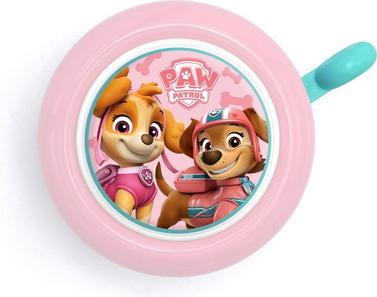 Nickelodeon Paw Patrol kinderfietsbel - Skye & Liberty - Roze