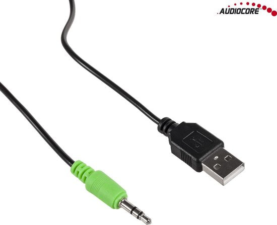 Audiocore AC805 computer speaker - soundbar 2.0 - 2x3 watt RMS - USB/3.5 mm jack