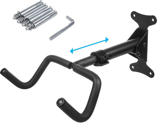 Maclean fiets muurbeugel - wandmontage - max 30 kg - Zwart