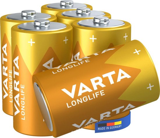Varta Longlife Extra batterijen - alkaline D - 6 stuks