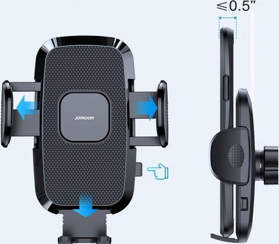 Joyroom phone holder - car dashboard windshield flexible arm - Black