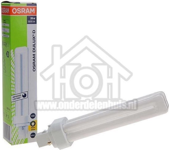 Osram Dulux D compact fluorescent lamp - 26W 830 - 2-pin - warm white