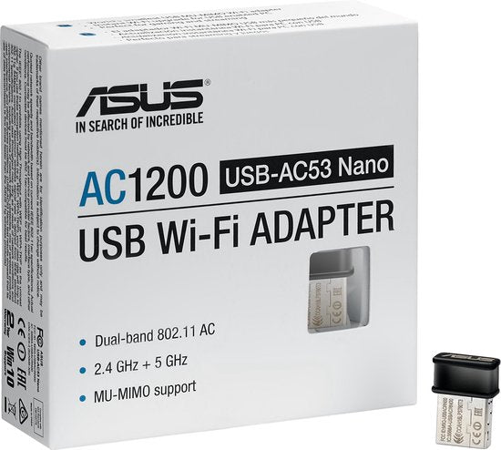 ASUS USB-AC53 wifi adapter - AC - Zwart
