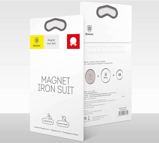 Baseus metalen plaatje set van 2 - magnetische houders - Zwart zilver