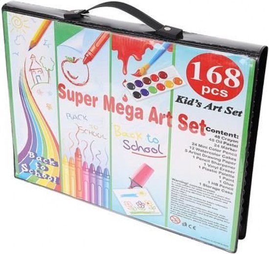 Maaleo painting set in case - junior - 168 pieces - Black