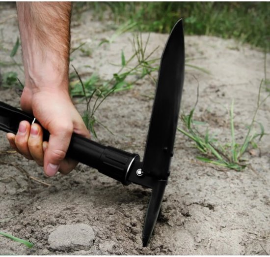 Trizand folding shovel - 3-in-1 with pickaxe and saw