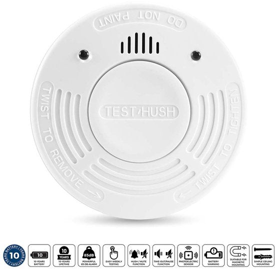 Alecto SD1010 smoke detector - 10-year battery - White
