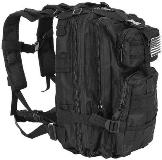 Trizand militaire rugzak - toerisme 26 liter - klein - Zwart