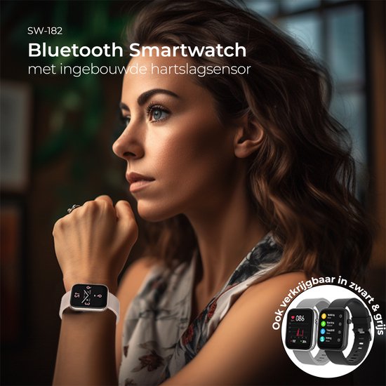 Denver SW182 smartwatch - heart rate monitor blood pressure monitor pedometer - Grey