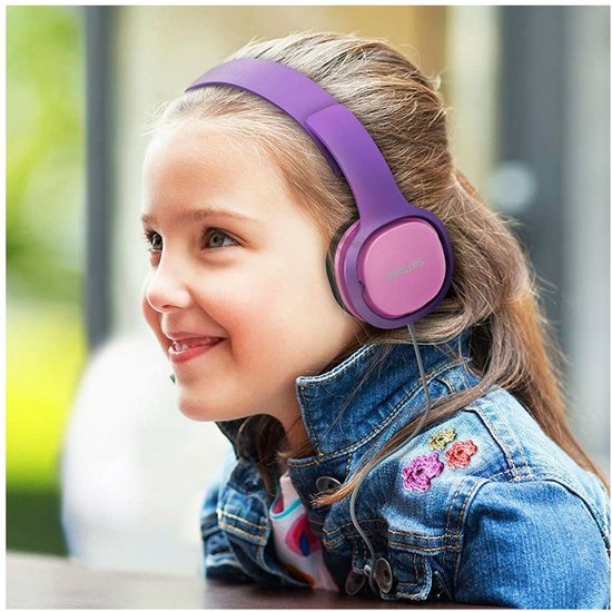 Philips SHK2000 kinderkoptelefoon - on-ear volumebegrenzing - Roze/paars