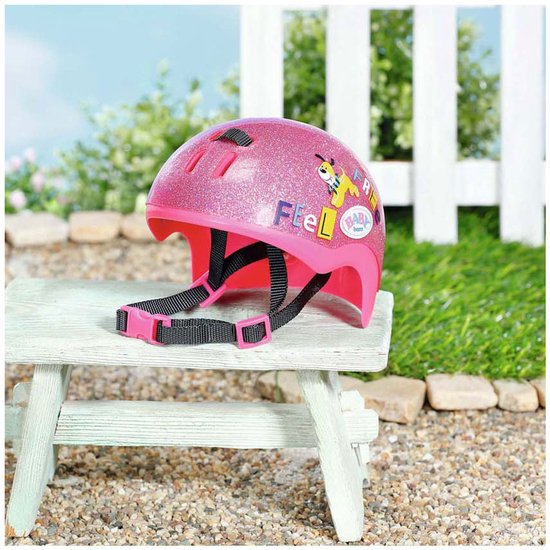 BABY born fietshelm - met glitters - Roze
