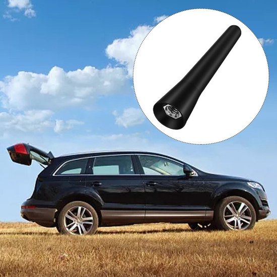 Amio car antenna - FM/AM mini universal - black 9 cm - with adapters