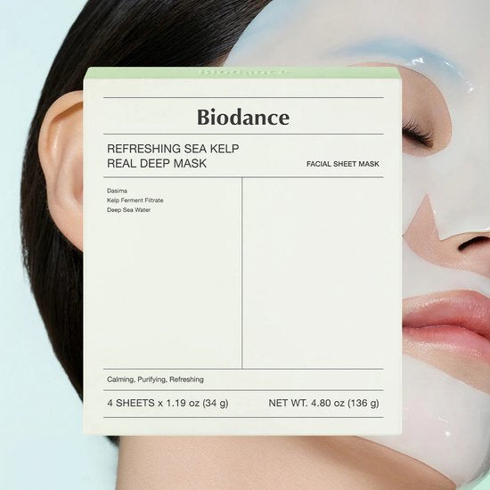 Biodance gezichtsmasker - Refreshing Sea Kelp Real Deep - 4 stuks