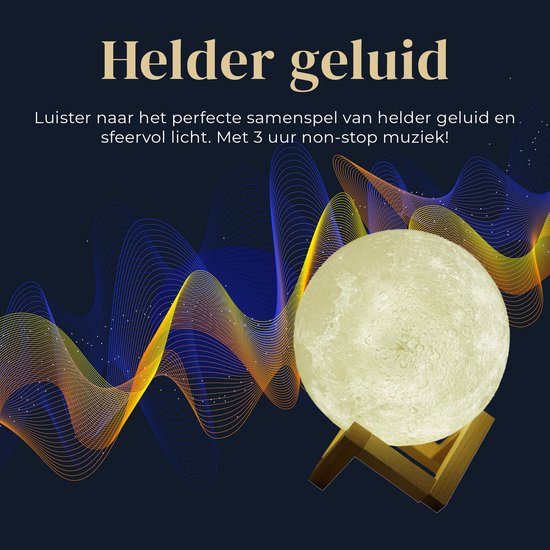 Denver maanlamp 3D LBS150 - bluetooth luidspreker tafellamp muzieksyncronisatie afstandsbediening