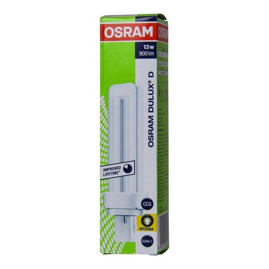 Osram Dulux D spaarlamp - 13W 2-pin - zeer warm wit