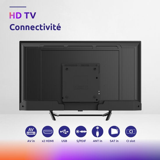 Strong SRT32HF2003C TV - HDTV 32" 80 cm - drievoudige tuners - 2 HDMI 1 USB - Zwart