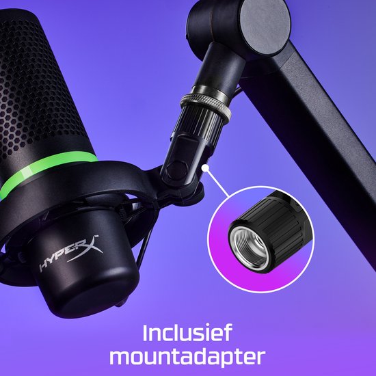 HyperX DuoCast condensator microfoon - RGB USB - PC PS4 PS5 MAC - Zwart