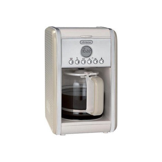 Ariete 1342/03 koffiezetter - vintage 12 kops - 24 uurs timer warmhoudplaat - Beige
