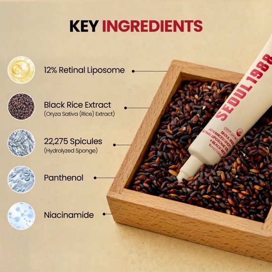 K-Secret Seoul 1988 Advanced Shot serum - Retinal Liposome 12% - Black Rice - 15 ml