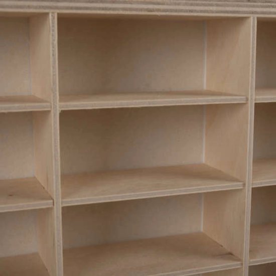 Kruzzel houten auto organizer - voor 54 autootjes - voor kinderen