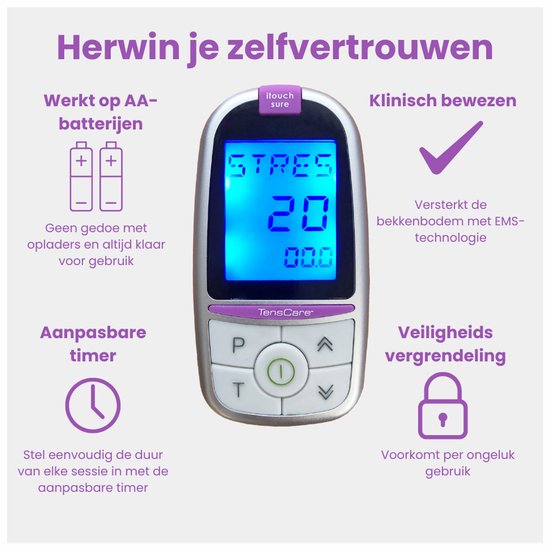 TensCare iTouch Sure bekkenbodemtrainer - behandeling incontinentie - vrouwen