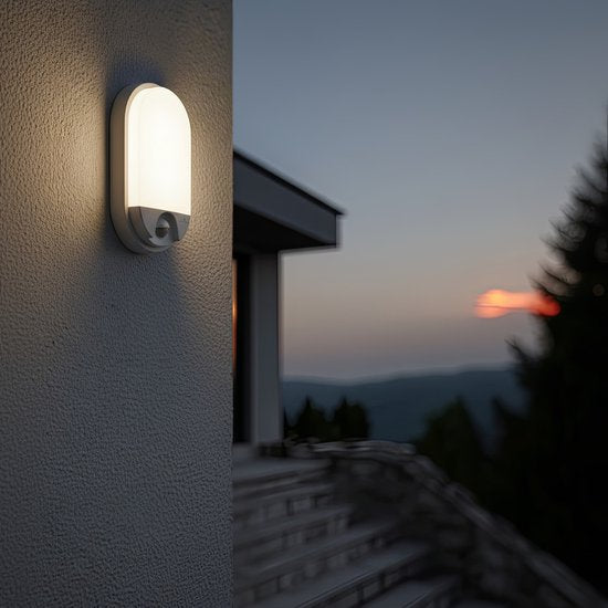 Maclean MCE340 W wandlamp - LED met bewegingssensor - 15W IP54 1100 lm - Wit