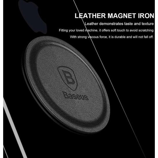Baseus metalen plaatje set van 2 - magnetische houders - Zwart zilver