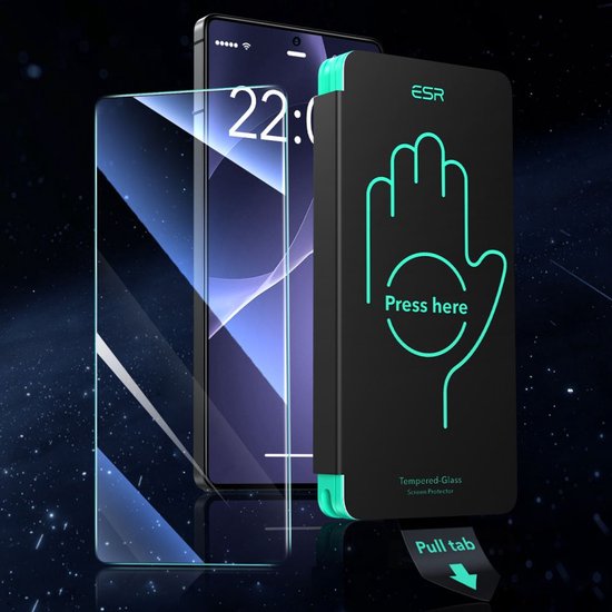 ESR screen protector for Samsung Galaxy S25 Ultra - tempered glass set of 2 - installation frame
