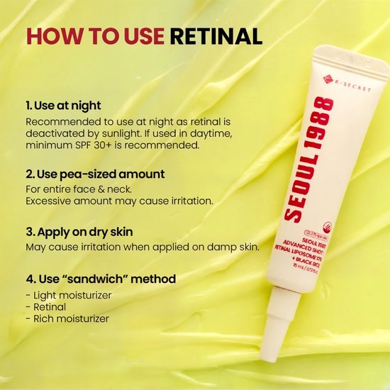 K-Secret Seoul 1988 Advanced Shot serum - Retinal Liposome 12% - Black Rice - 15 ml
