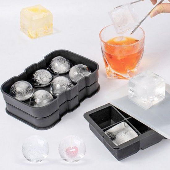 Ruhhy silicone ice molds - XXL cubes and ice spheres