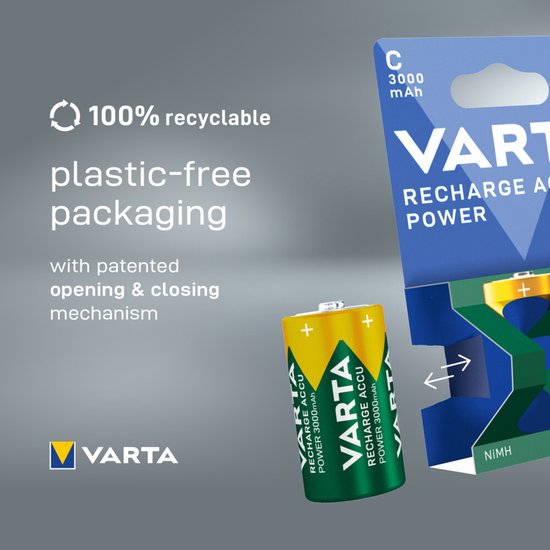 Varta batterijen - oplaadbaar NiMH C/LR14
