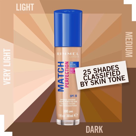 Rimmel London Match Perfection foundation - 300 Sand - Beige