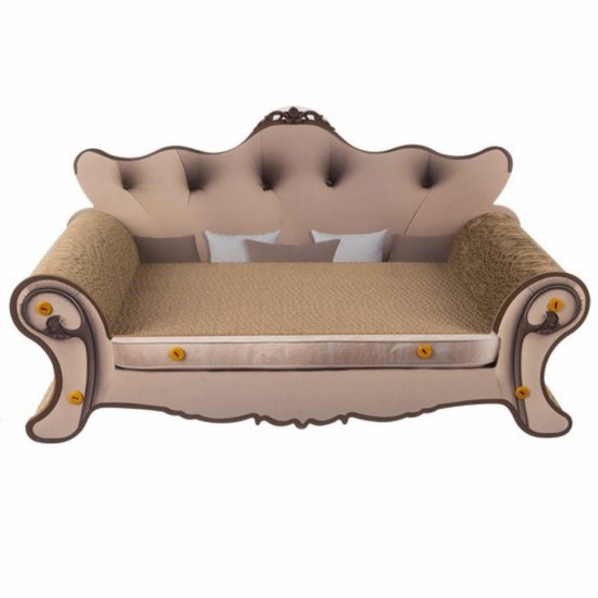Purlov cat scratching sofa - MDF and cardboard