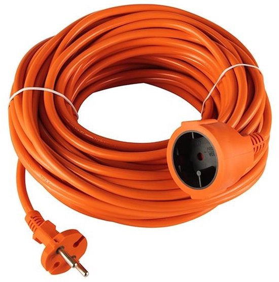 Blow tuinverlengkabel - 20 meter PVC 2×1,5 mm² niet geaard IP44 - Oranje