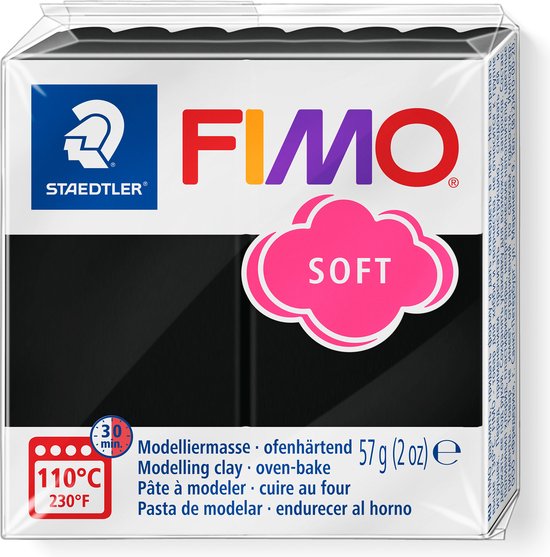 Fimo Soft modelling clay - oven-hardening 57g - Black