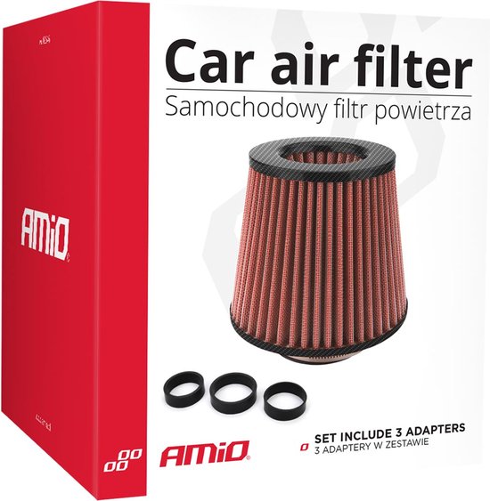 Amio air filter - carbon universal - 76-70-65-60-55 mm