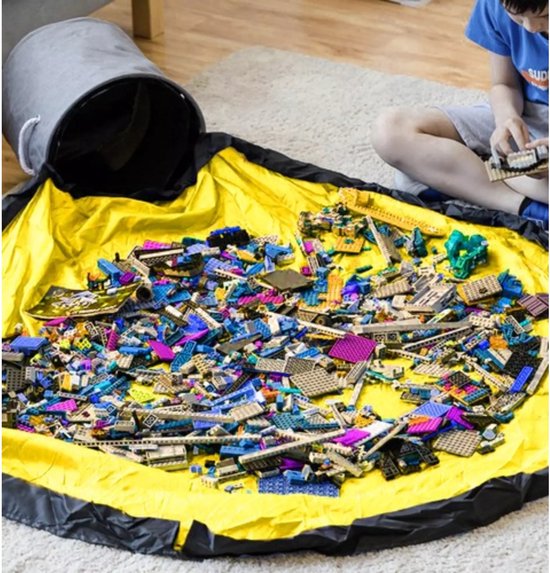Lego storage bag - play mat organizer - Yellow
