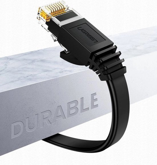 Ugreen - kabel - Internet netwerkkabel Ethernet patchkabel RJ45 Cat - 6 - UTP - 1000Mbps - 1m - zwart - (20159)