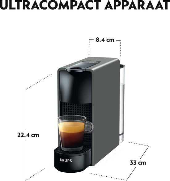 Krups Nespresso Essenza Mini Coffee Pod Machine - XN110B - Grey