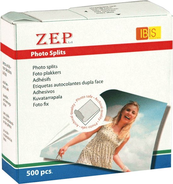 ZEP foto plakkers - dubbelzijdig - BX500 - 500 stuks