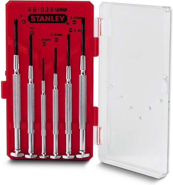 Stanley horlogemakerschroevedraaierset - 6-delig